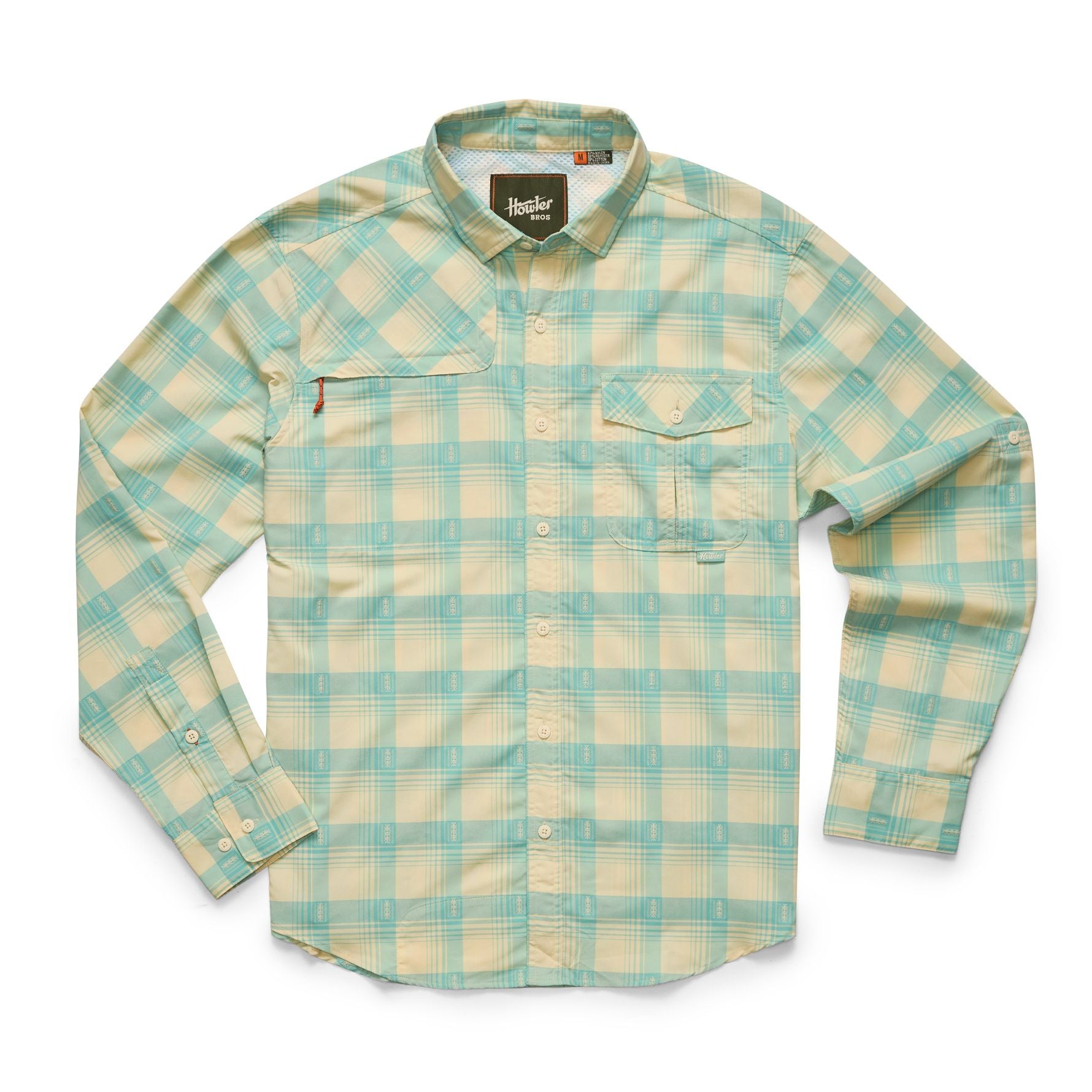 Matagorda Long Sleeve Shirt- Sheldon Dobby Plaid/Parchment